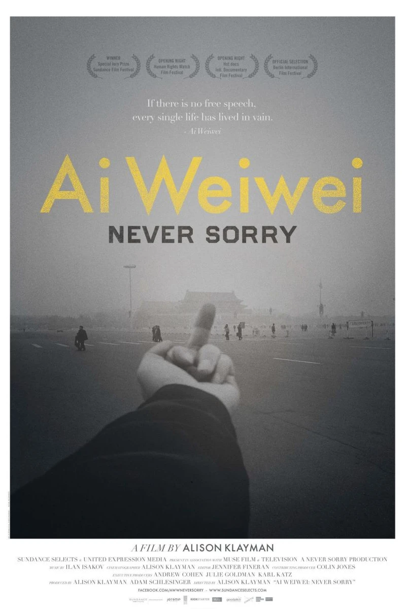 Ai Weiwei: Never Sorry Juliste