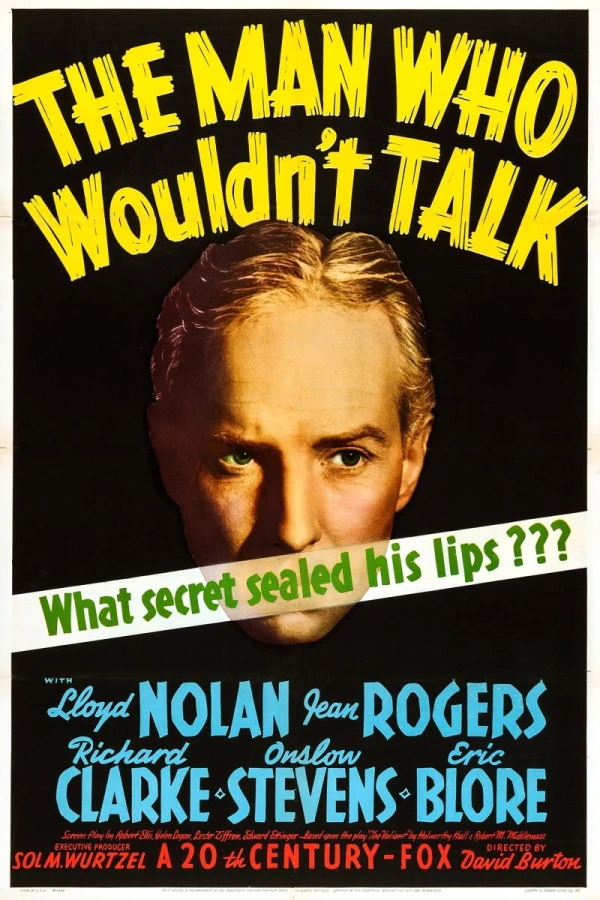 The Man Who Wouldn't Talk Juliste