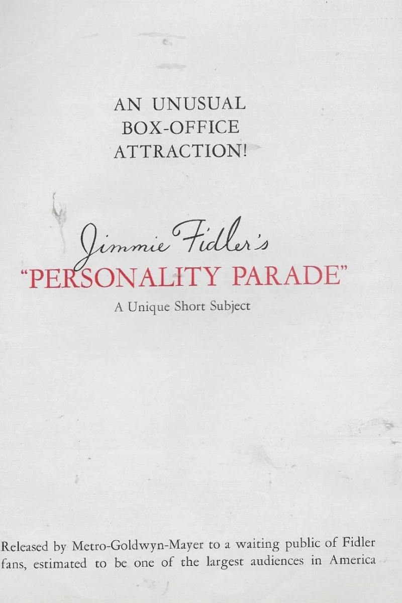 Personality Parade Juliste